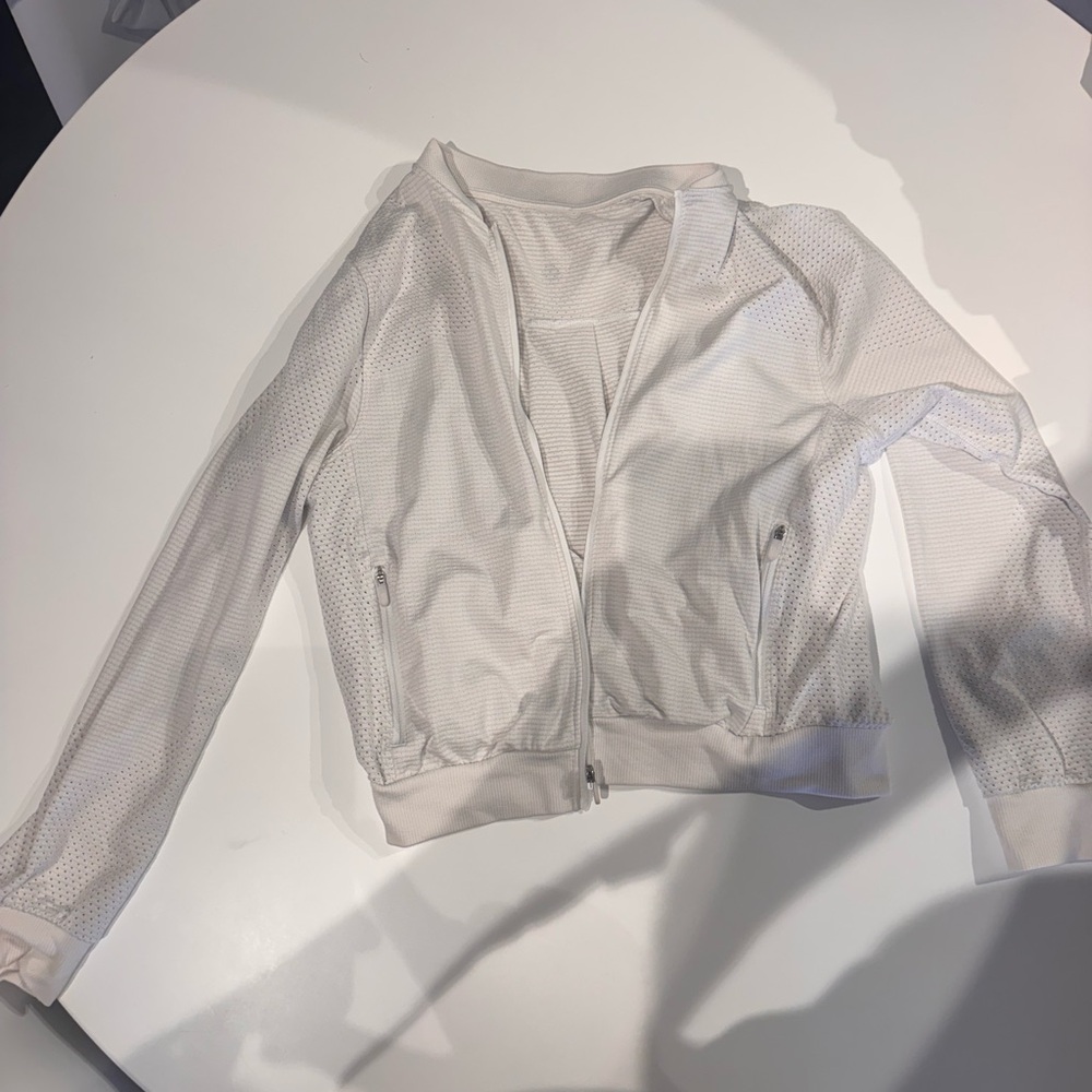 Women's Lululemon White Mesh Jacket